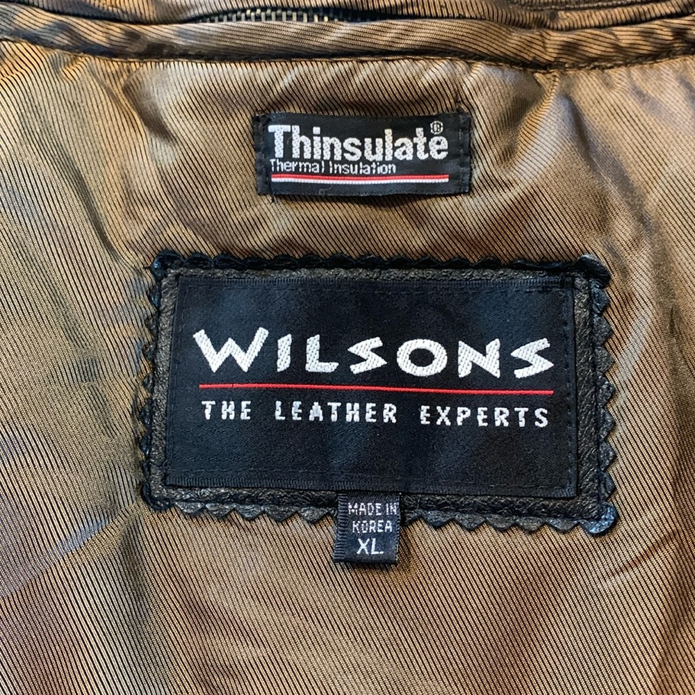 Vintage Wilson Leathers genuine 100% leather jacket Size XL - Picture 8 of 10